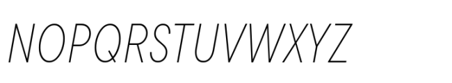 TT Commons Pro Condensed Thin Italic Font UPPERCASE