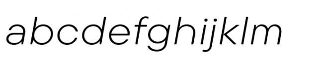 TT Commons Pro Expanded Light Italic Font LOWERCASE