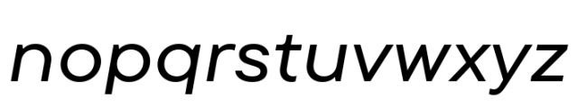 TT Commons Pro Expanded Medium Italic Font LOWERCASE