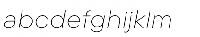TT Commons Pro Expanded Thin Italic Font LOWERCASE