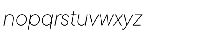 TT Commons Pro ExtraLight Italic Font LOWERCASE