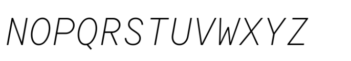TT Commons Pro Mono ExtraLight Italic Font UPPERCASE