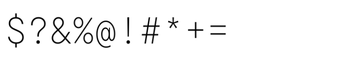 TT Commons Pro Mono ExtraLight Font OTHER CHARS