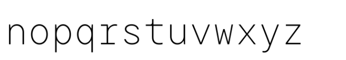TT Commons Pro Mono ExtraLight Font LOWERCASE