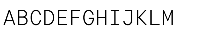 TT Commons Pro Mono Light Font UPPERCASE