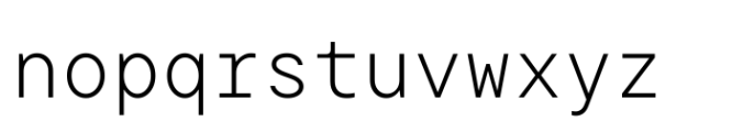 TT Commons Pro Mono Light Font LOWERCASE