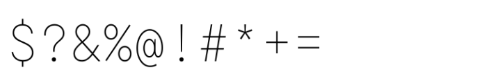 TT Commons Pro Mono Thin Font OTHER CHARS