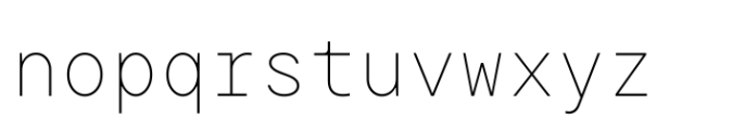 TT Commons Pro Mono Thin Font LOWERCASE