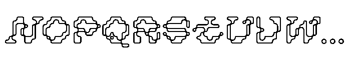 TT Dott Outline Font LOWERCASE