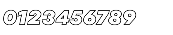 TT Fors Black Outline Italic Font OTHER CHARS