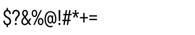 TT Fors Condensed Regular Font OTHER CHARS