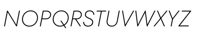 TT Fors ExtraLight Italic Font UPPERCASE