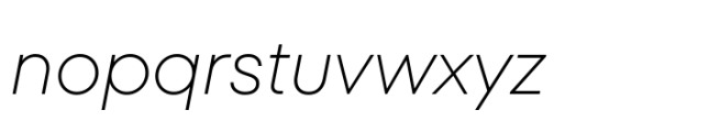 TT Fors ExtraLight Italic Font LOWERCASE