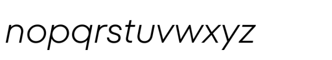 TT Fors Light Italic Font LOWERCASE