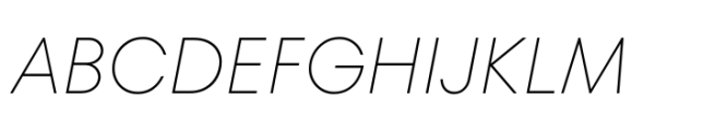 TT Fors Thin Italic Font UPPERCASE