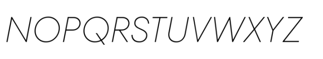 TT Fors Thin Italic Font UPPERCASE