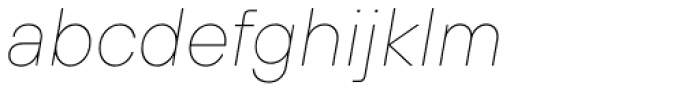 TT Hoves Hairline Italic Font LOWERCASE