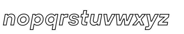 TT Hoves Pro Bold Outline Italic Font LOWERCASE
