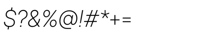 TT Hoves Pro Compact ExtraLight Italic Font OTHER CHARS