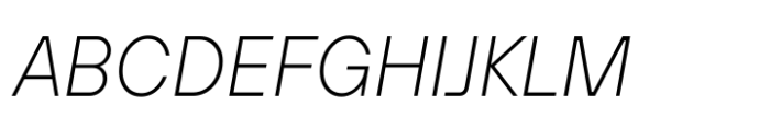 TT Hoves Pro Compact ExtraLight Italic Font