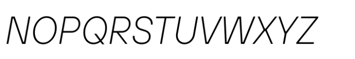 TT Hoves Pro Compact ExtraLight Italic Font UPPERCASE
