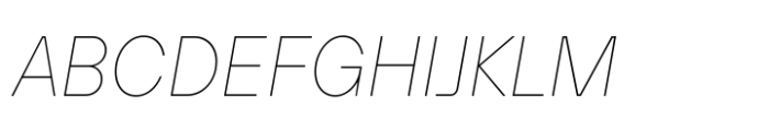 TT Hoves Pro Compact Hairline Italic Font UPPERCASE