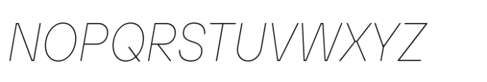 TT Hoves Pro Compact Hairline Italic Font UPPERCASE