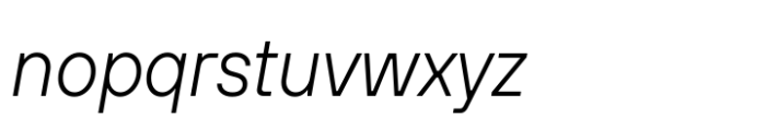 TT Hoves Pro Compact Light Italic Font LOWERCASE
