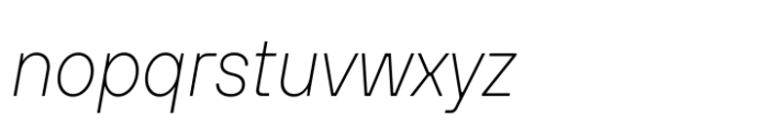 TT Hoves Pro Compact Thin Italic Font LOWERCASE