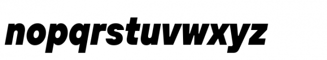 TT Hoves Pro Condensed Black Italic Font LOWERCASE