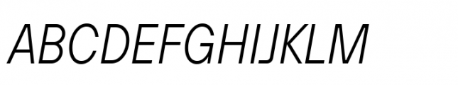 TT Hoves Pro Condensed Light Italic Font UPPERCASE