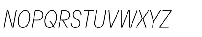 TT Hoves Pro Condensed Thin Italic Font UPPERCASE