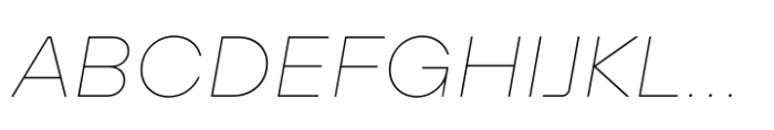 TT Hoves Pro Expanded Hairline Italic Font UPPERCASE