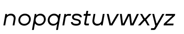 TT Hoves Pro Expanded Italic Font LOWERCASE