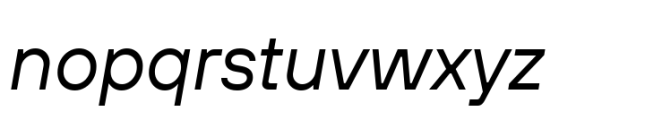 TT Hoves Pro Italic Font LOWERCASE