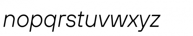 TT Hoves Pro Light Italic Font LOWERCASE