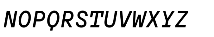 TT Hoves Pro Mono Medium Italic Font UPPERCASE