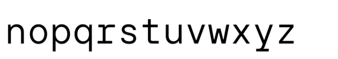 TT Hoves Pro Mono Regular Font LOWERCASE