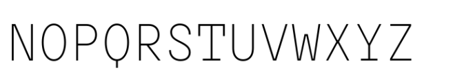 TT Hoves Pro Mono Thin Font UPPERCASE