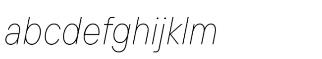 TT Interphases Pro Condensed Thin Italic Font LOWERCASE