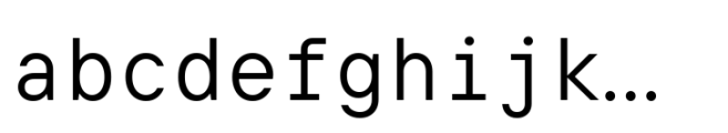 TT Interphases Pro Mono Variable Roman Font LOWERCASE