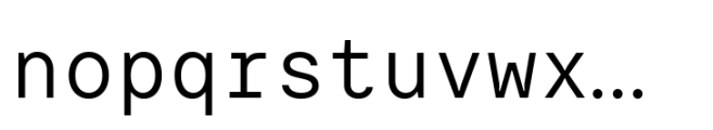 TT Interphases Pro Mono Variable Roman Font LOWERCASE