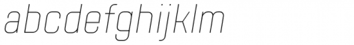 TT Lakes Condensed Thin Italic Font LOWERCASE