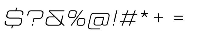 TT Lakes Neue Expanded ExtraLight Italic Font OTHER CHARS