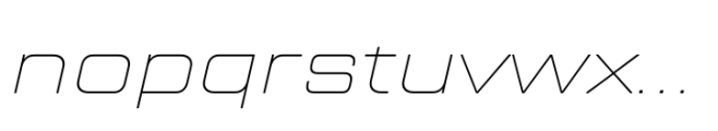 TT Lakes Neue Expanded Thin Italic Font LOWERCASE