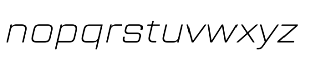 TT Lakes Neue Extended ExtraLight Italic Font LOWERCASE