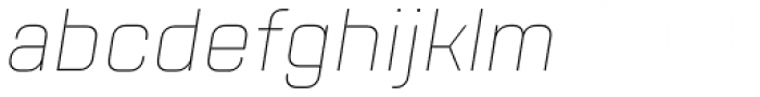 TT Lakes Thin Italic Font LOWERCASE