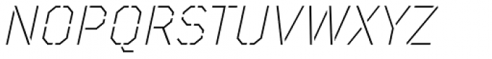 TT Mussels Stencil Extra Light Italic Font UPPERCASE