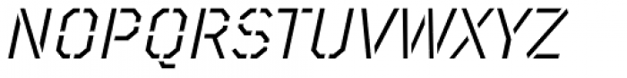 TT Mussels Stencil Italic Font UPPERCASE