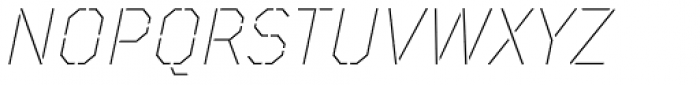 TT Mussels Stencil Thin Italic Font UPPERCASE